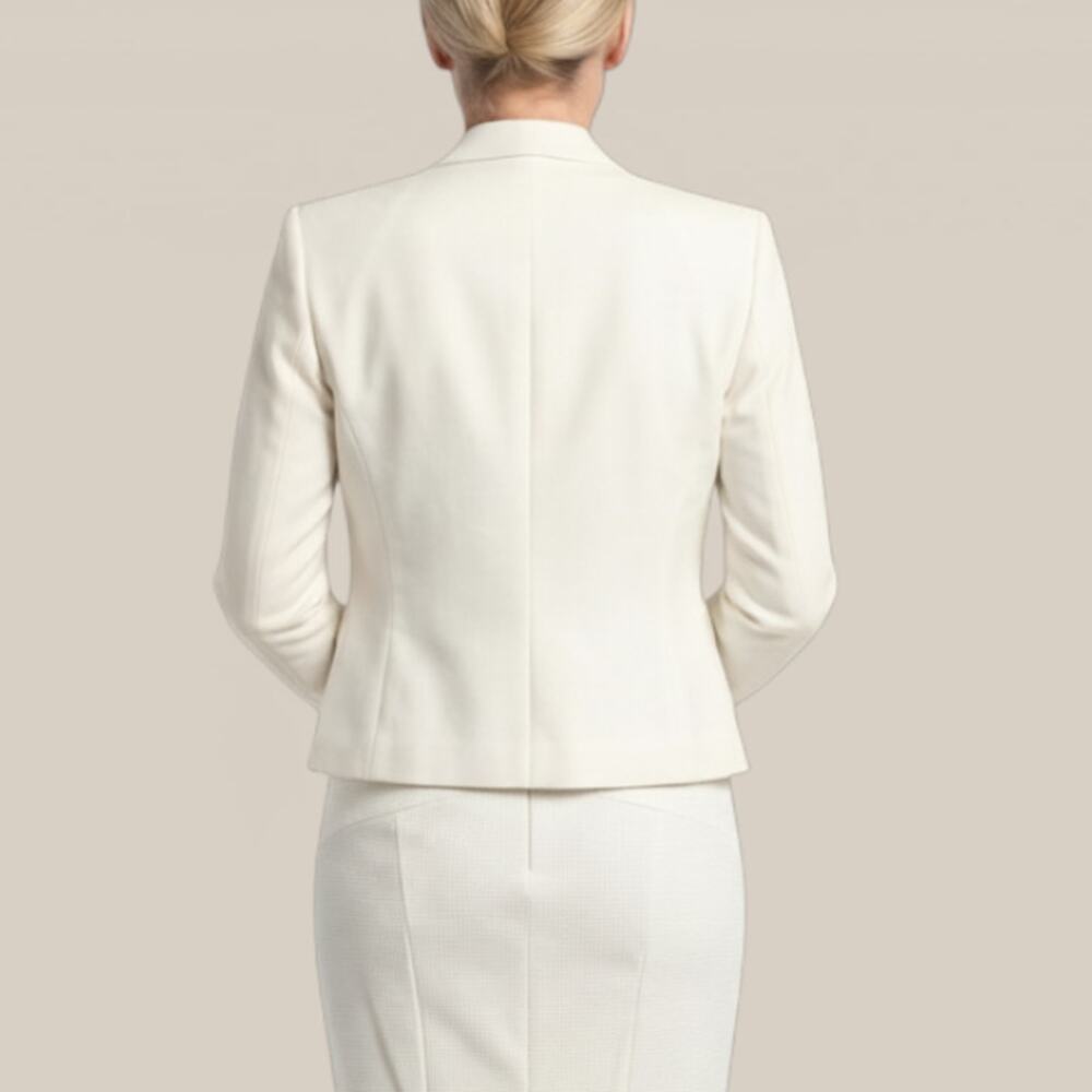 Boss Hugo Boss Alesca NWT Off White Pique Blazer 6 Cupro Lined Suit Jacket - Picture 4 of 8